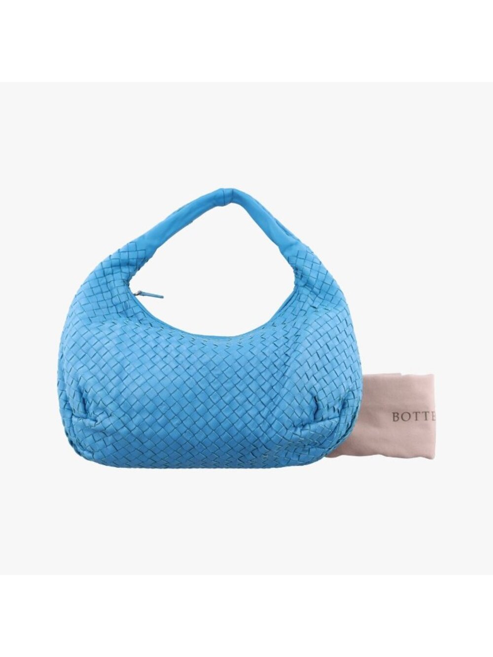 Bottega Veneta Intrecciato Blue Lambskin Handbag